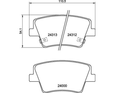 Brake pad set, disc brake P 30 117 Brembo