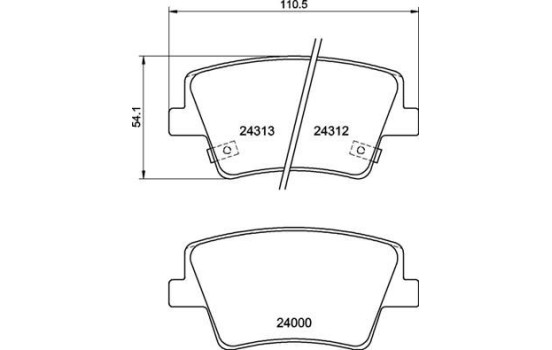 Brake pad set, disc brake P 30 117 Brembo