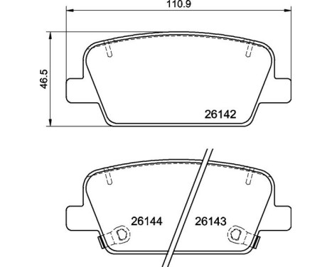 Brake pad set, disc brake P 30 118 Brembo, Image 4
