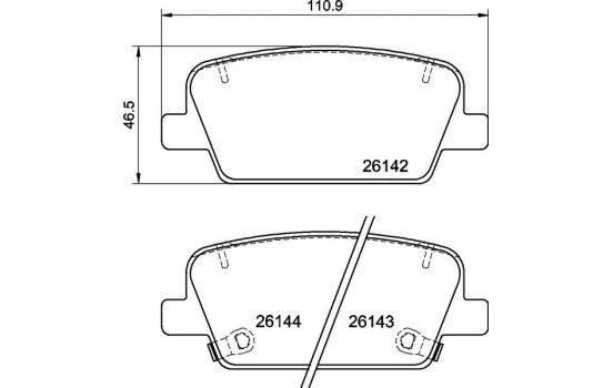 Brake pad set, disc brake P 30 118 Brembo, Image 4