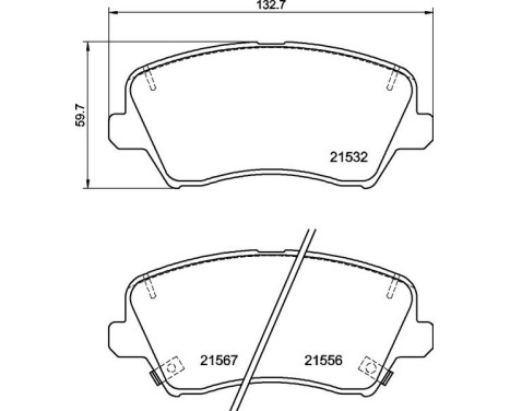 Brake pad set, disc brake P 30 123 Brembo