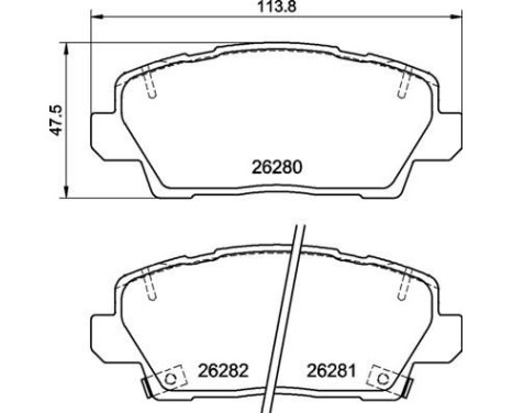 Brake pad set, disc brake P 30 125 Brembo