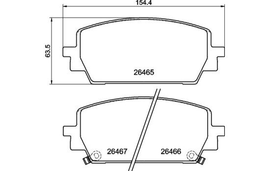 Brake pad set, disc brake P 30 151 Brembo, Image 4