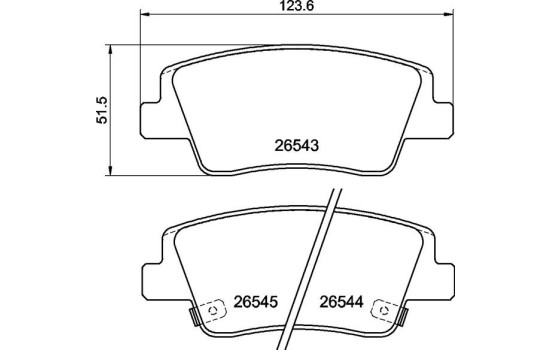 Brake pad set, disc brake P 30 153 Brembo, Image 4