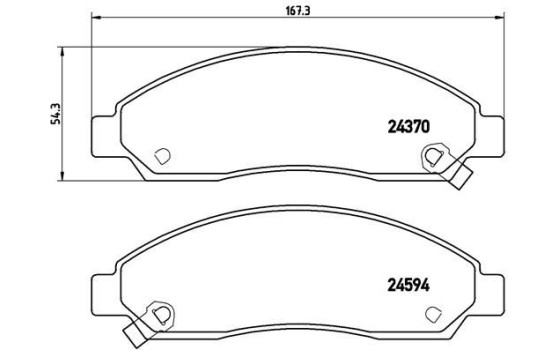 Brake Pad Set, disc brake P 34 005 Brembo, Image 2