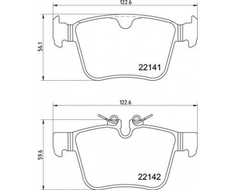 Brake Pad Set, disc brake P 36 037 Brembo, Image 2