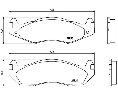 Brake Pad Set, disc brake P 37 001 Brembo, Image 3