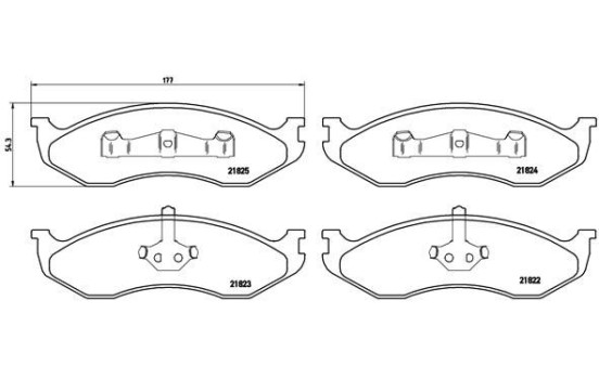 Brake Pad Set, disc brake P 37 004 Brembo, Image 2