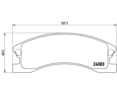 Brake Pad Set, disc brake P 37 008 Brembo, Image 2