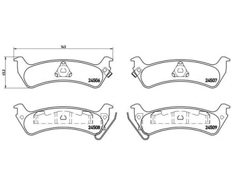 Brake Pad Set, disc brake P 37 012 Brembo, Image 2