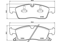 Brake Pad Set, disc brake P 37 027 Brembo