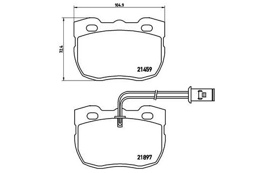Brake Pad Set, disc brake P 44 004 Brembo, Image 2