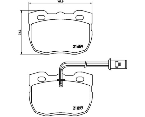 Brake Pad Set, disc brake P 44 004 Brembo, Image 3