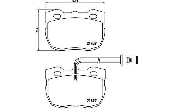Brake Pad Set, disc brake P 44 004 Brembo, Image 3