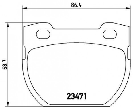 Brake Pad Set, disc brake P 44 006 Brembo, Image 2