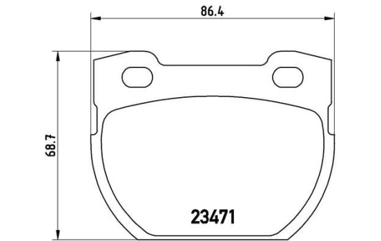 Brake Pad Set, disc brake P 44 006 Brembo, Image 2