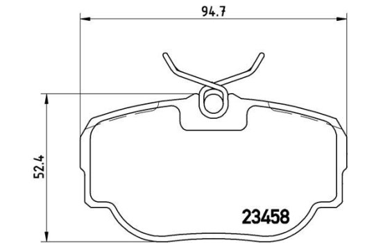 Brake Pad Set, disc brake P 44 009 Brembo, Image 2