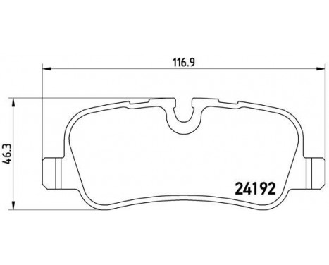 Brake Pad Set, disc brake P 44 019 Brembo, Image 2