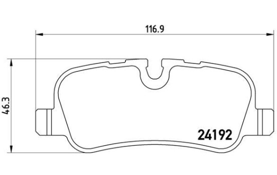 Brake Pad Set, disc brake P 44 019 Brembo, Image 2