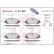 Brake Pad Set, disc brake P 44 022 Brembo, Thumbnail 3