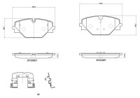 Brake pad set, disc brake P 44 032 Brembo