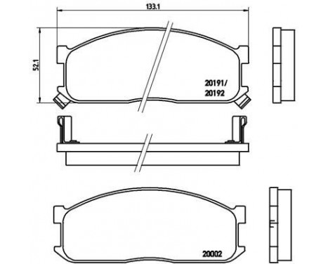 Brake Pad Set, disc brake P 49 010 Brembo, Image 2