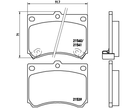 Brake Pad Set, disc brake P 49 011 Brembo, Image 3