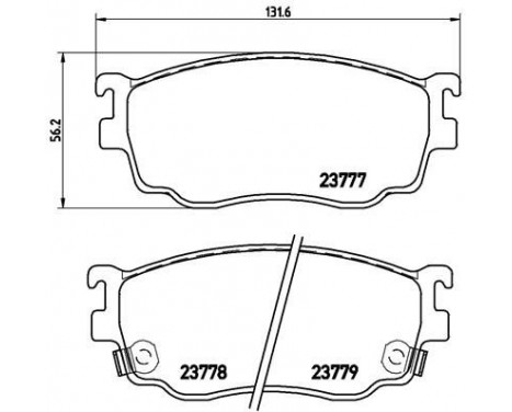 Brake Pad Set, disc brake P 49 026 Brembo, Image 2