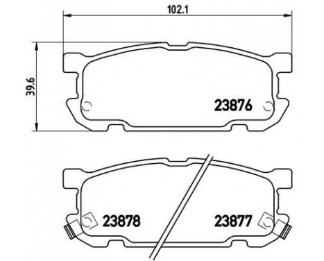 Brake Pad Set, disc brake P 49 030 Brembo, Image 2