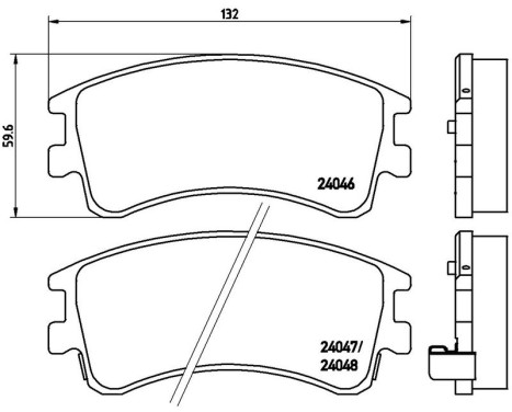 Brake Pad Set, disc brake P 49 032 Brembo, Image 3