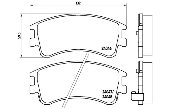 Brake Pad Set, disc brake P 49 032 Brembo, Image 3