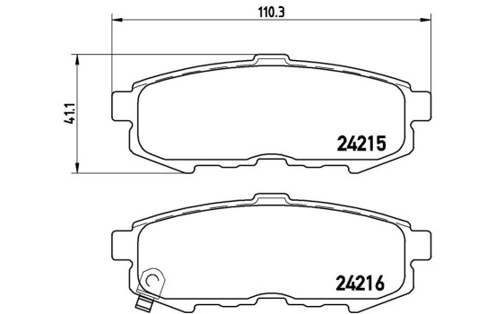 Brake Pad Set, disc brake P 49 042 Brembo, Image 3