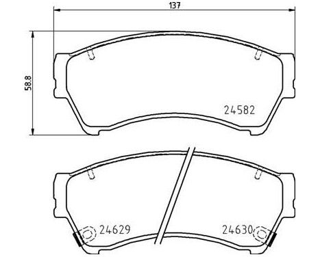 Brake Pad Set, disc brake P 49 060 Brembo, Image 2