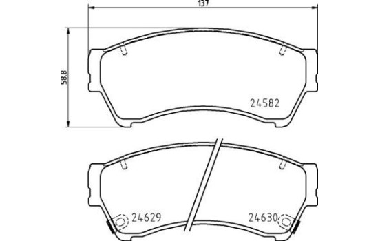 Brake Pad Set, disc brake P 49 060 Brembo, Image 2