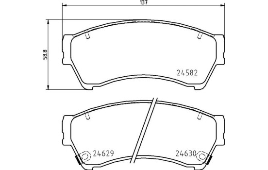 Brake Pad Set, disc brake P 49 060 Brembo, Image 3