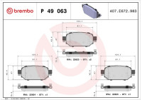 Brake Pad Set, disc brake P 49 063 Brembo