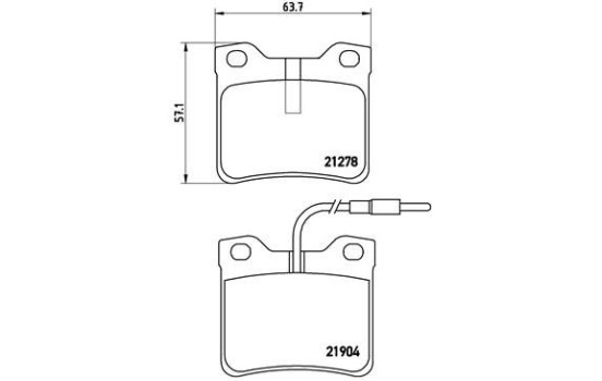 Brake Pad Set, disc brake P 50 030 Brembo, Image 2