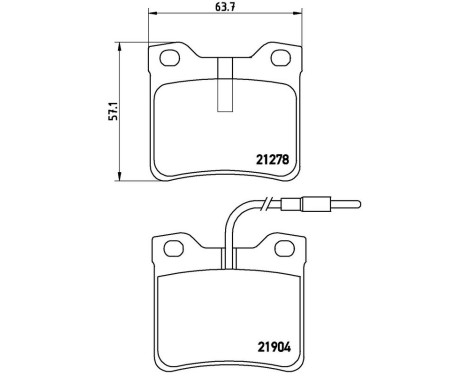 Brake Pad Set, disc brake P 50 030 Brembo, Image 3