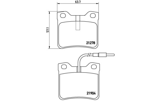 Brake Pad Set, disc brake P 50 030 Brembo, Image 3