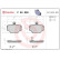 Brake Pad Set, disc brake P 50 038 Brembo, Thumbnail 3