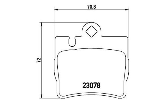 Brake Pad Set, disc brake P 50 042 Brembo, Image 2