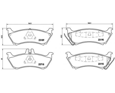 Brake Pad Set, disc brake P 50 044 Brembo, Image 2