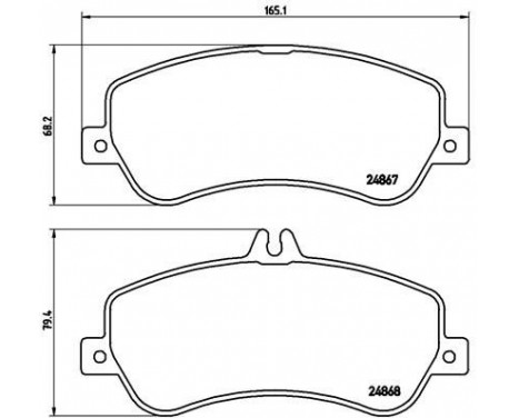 Brake Pad Set, disc brake P 50 086 Brembo, Image 2