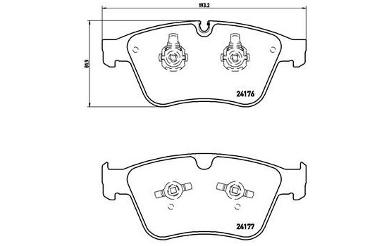 Brake Pad Set, disc brake P 50 105 Brembo, Image 2