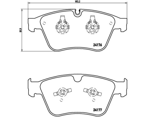 Brake Pad Set, disc brake P 50 105 Brembo, Image 3