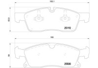 Brake Pad Set, disc brake P 50 108 Brembo