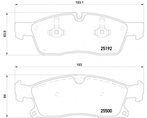 Brake Pad Set, disc brake P 50 108 Brembo, Image 2