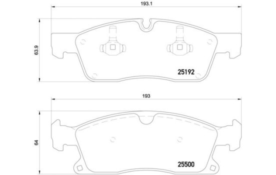 Brake Pad Set, disc brake P 50 108 Brembo