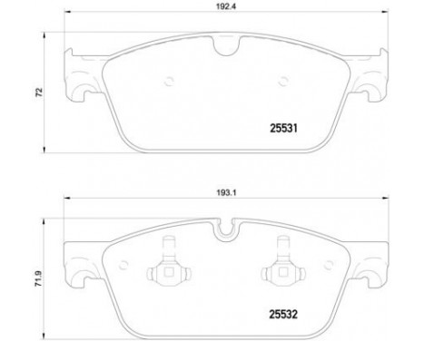 Brake Pad Set, disc brake P 50 112 Brembo, Image 2