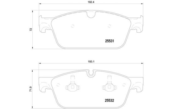 Brake Pad Set, disc brake P 50 112 Brembo, Image 2